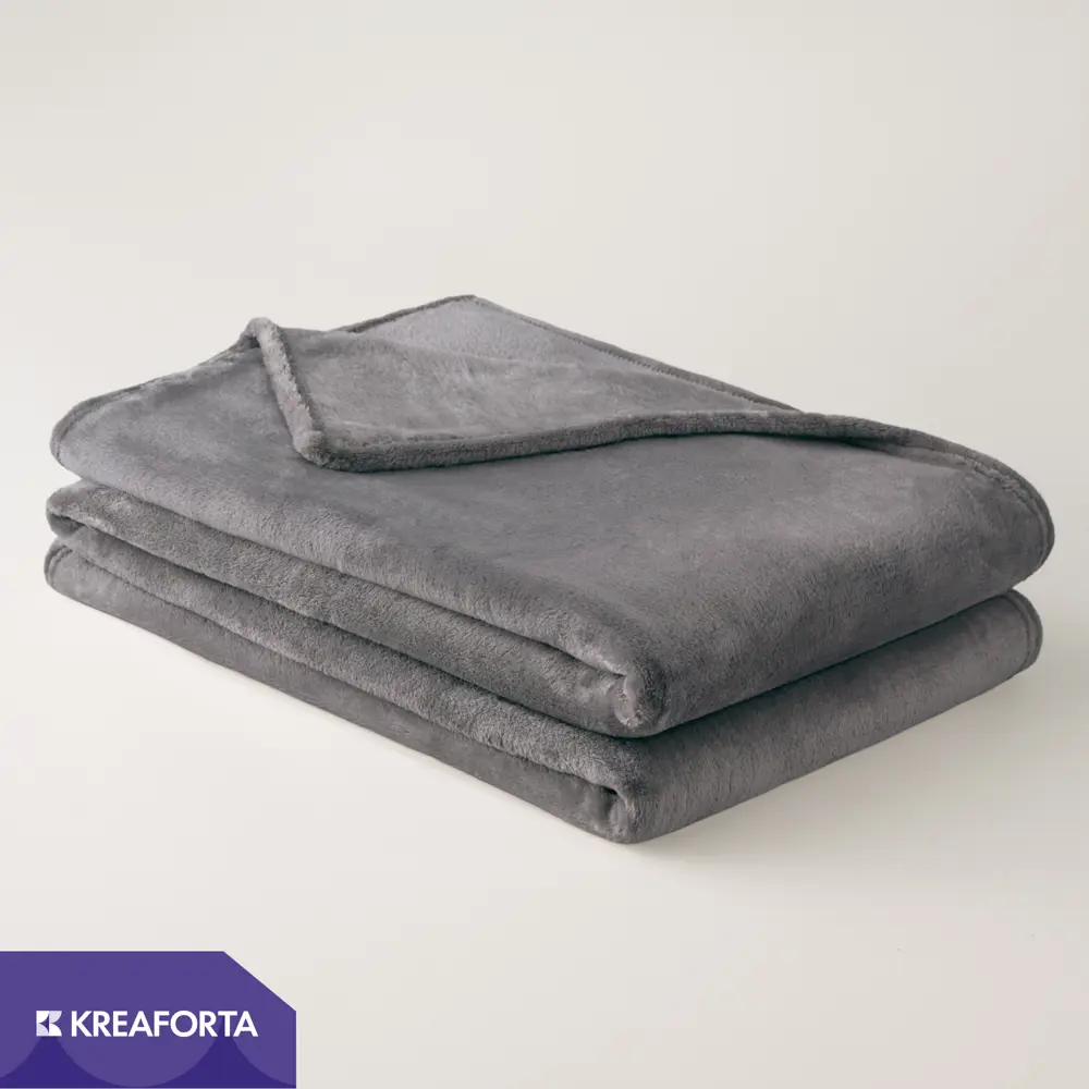 Плед KREAFORTA Flandria 200x220 см фланель цвет серый 89435186 STLM-2125103 - Вид №1