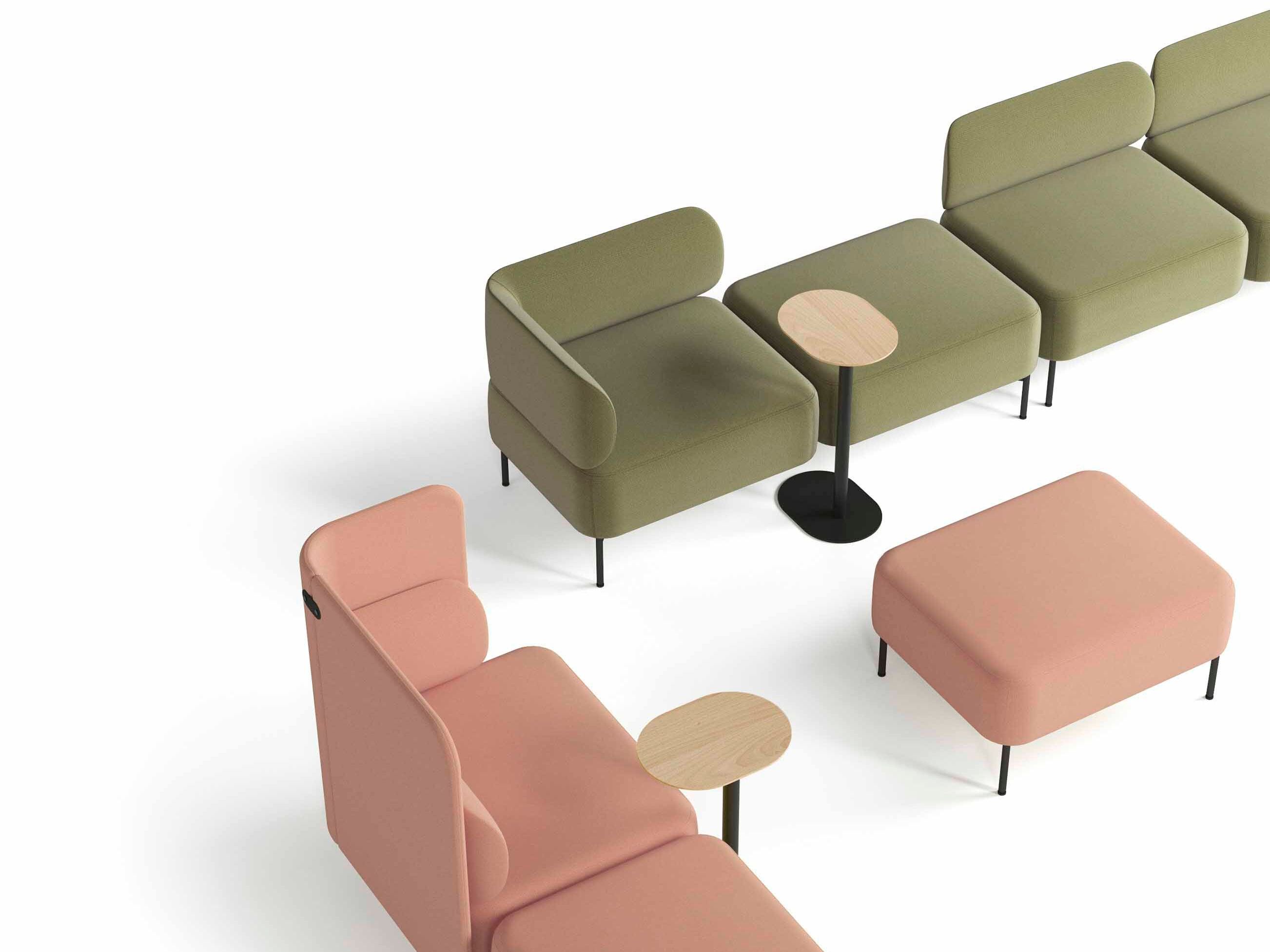 Модульная скамья из ткани SITLOSOPHY® Berirama ARCH-00033780 - Вид №1