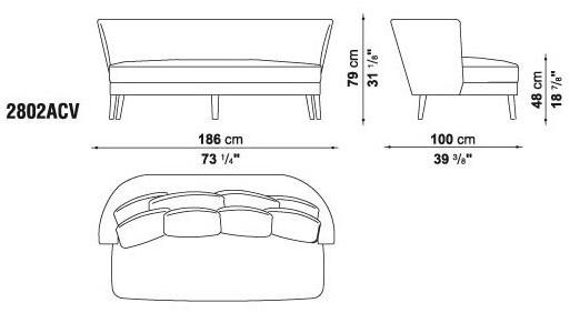 Maxalto 2-местный тканевый диван Febo sun-id-1381423 - Вид №4