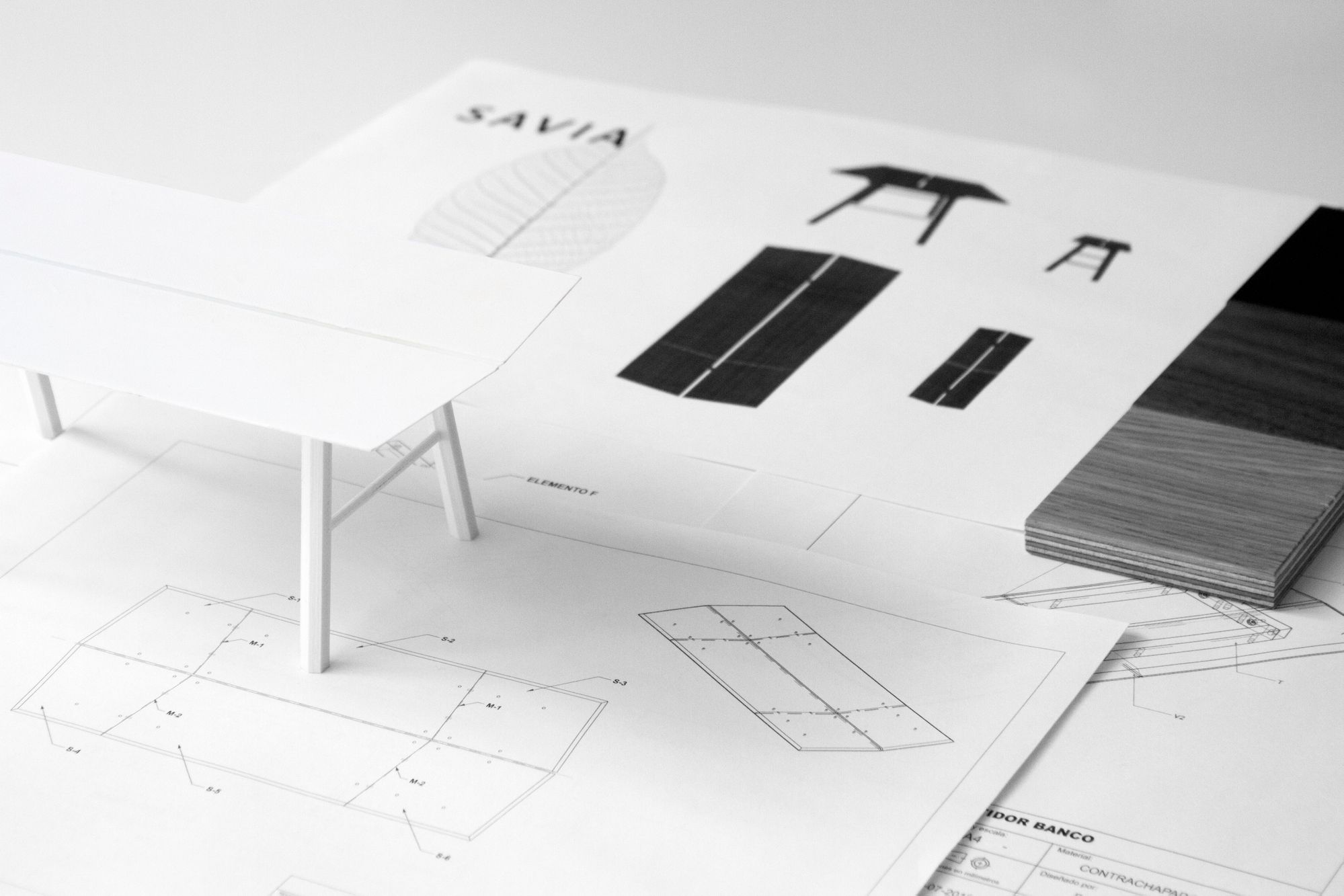 Скамья из ясеня Woodendot Savia ARCH-00108526 - Вид №15