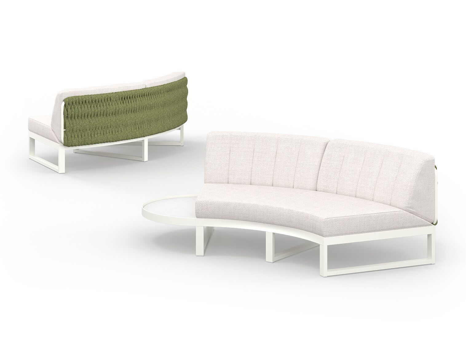 Модульный изогнутый садовый диван из ткани MAMAGREEN Munia ARCH-00037883 - Вид №1