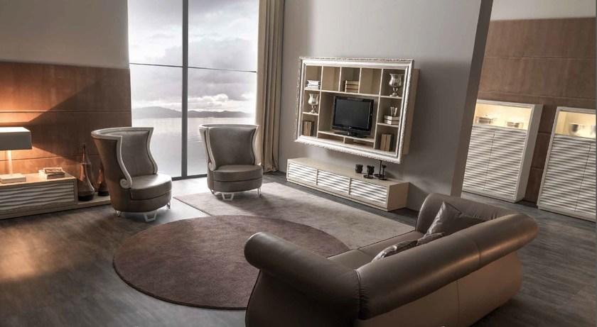 CorteZari Кожаное кресло с подлокотниками Zoe gold 637 - Вид №1