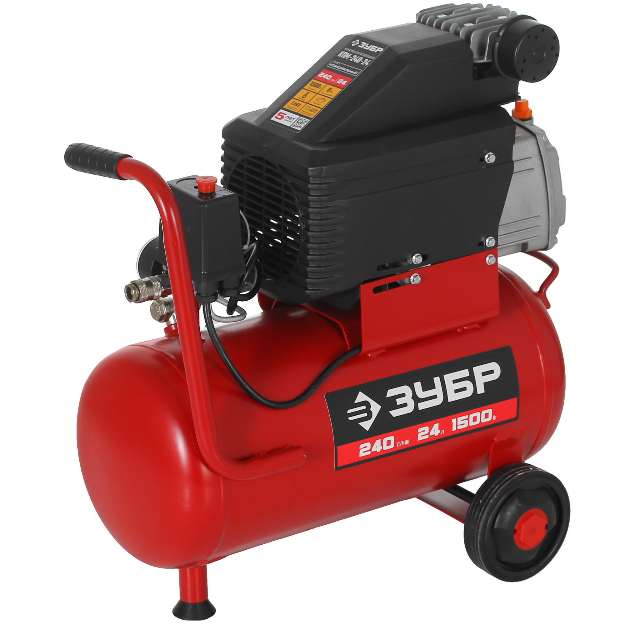 Компрессор поршневой масляный Зубр КПМ-240-24 5308099 STDN-0138253 - Вид №2