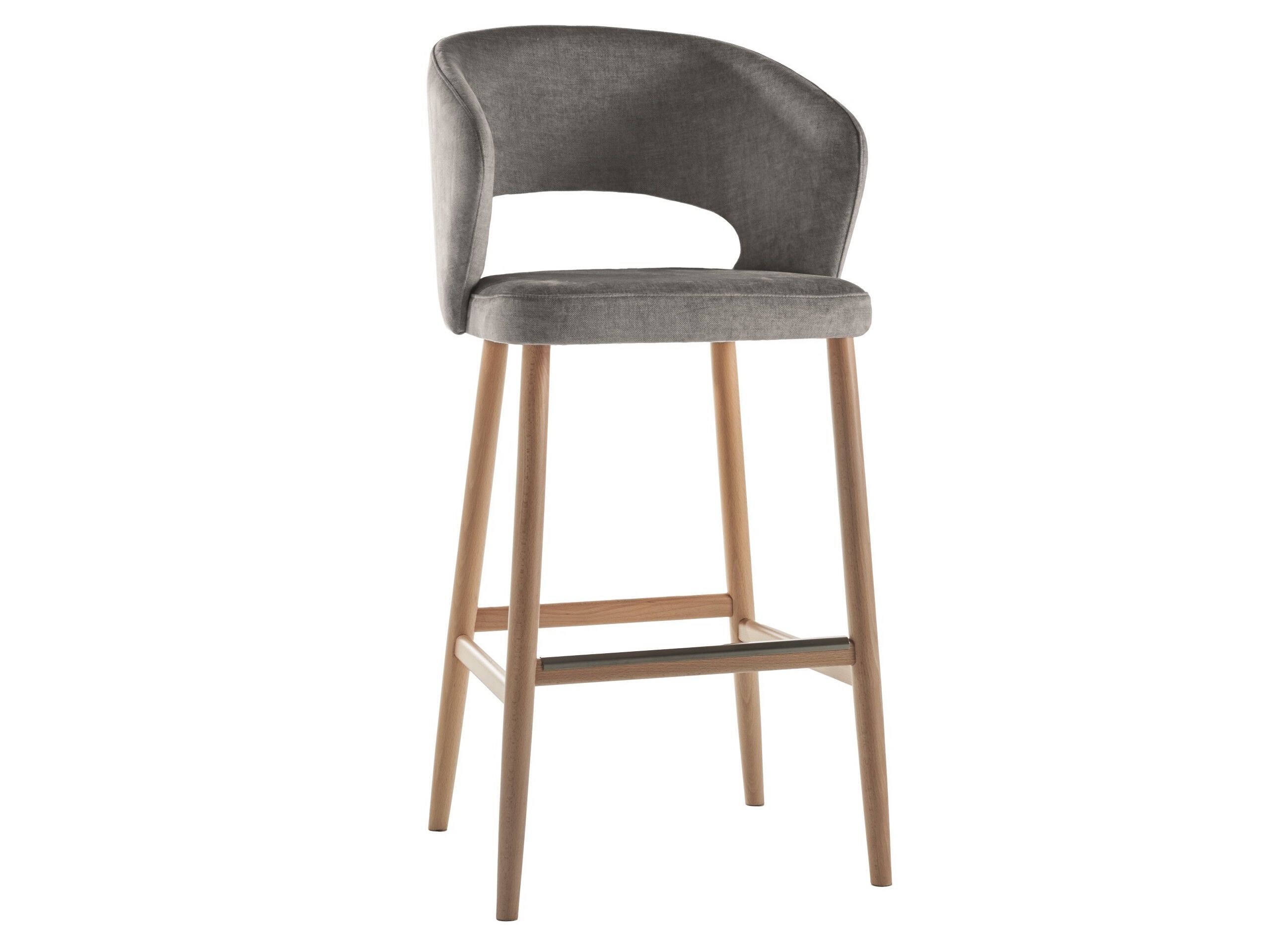 Высокий мягкий стул из бука с подставкой для ног Sedex Trend ARCH-00124024