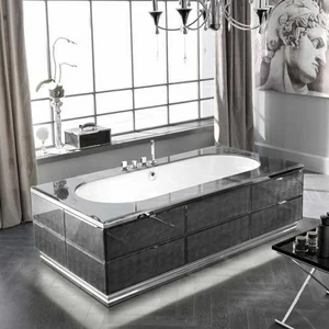 Ванна  Zurigo 100x200 в отделке Alligator silver MILLDUE MAJESTIC