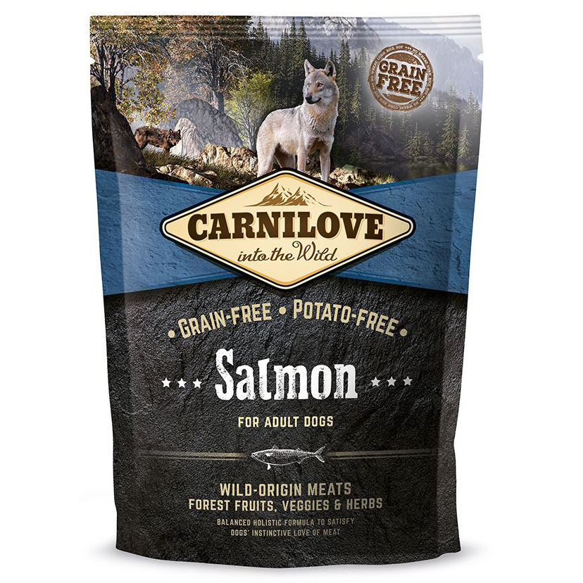 ПР0039863 Корм для собак Carnilove беззерновой, лосось сух. 1,5кг Brit 