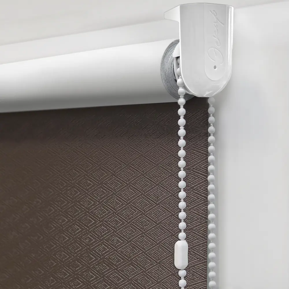 Штора рулонная блэкаут Ромб 120x175 см коричневая ЭСКАР STLM-2182765 - Вид №2