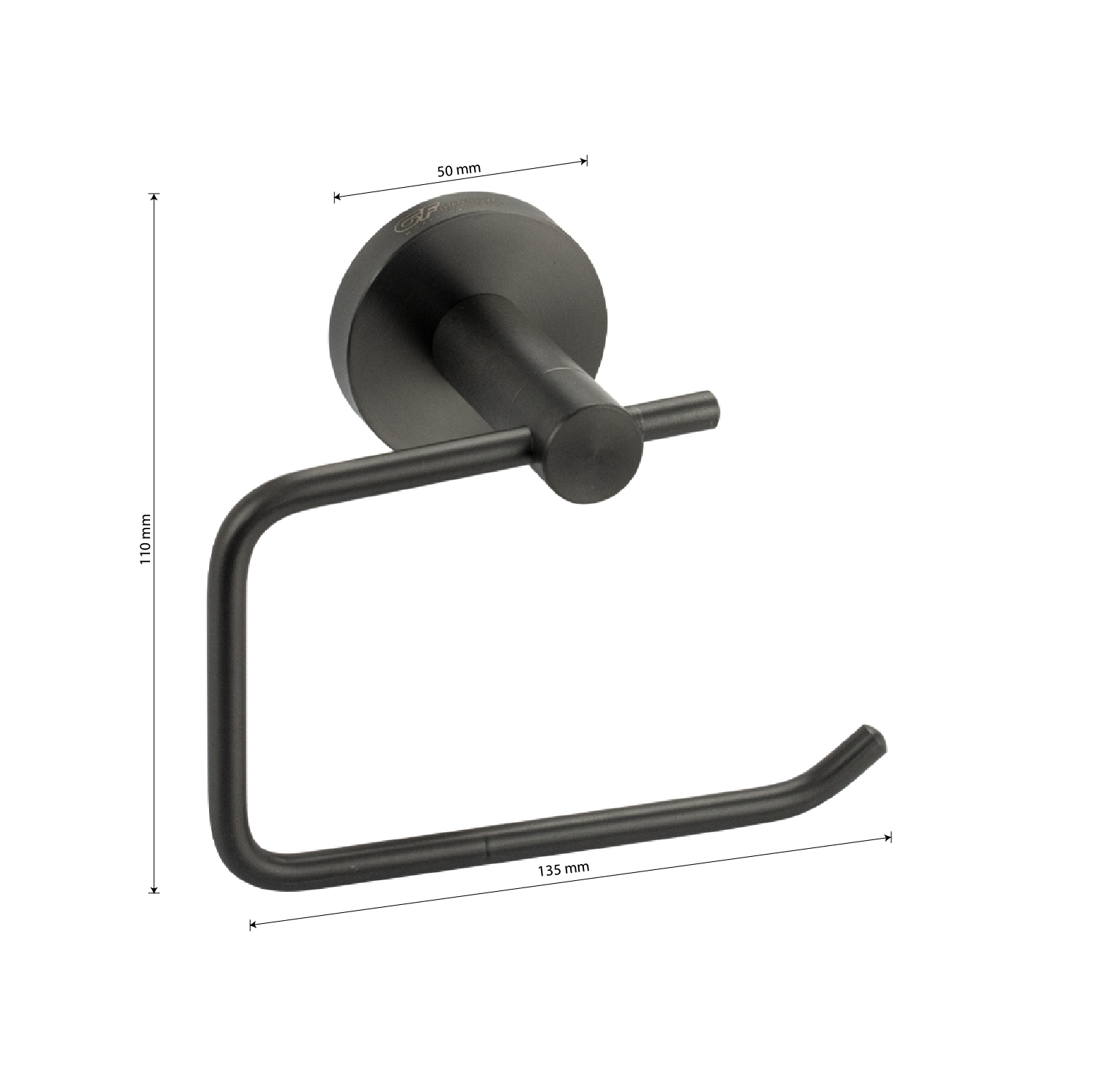 GFmark - Держатель туалетной бумаги, полотенца без экрана, ГРАФИТ, код: 78002  - Вид №2