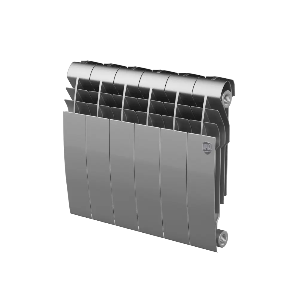 Радиатор секционный Royal Thermo Biliner 350/87 6 секций боковое подключение биметалл серый 82758178 STLM-2191787 - Вид №1