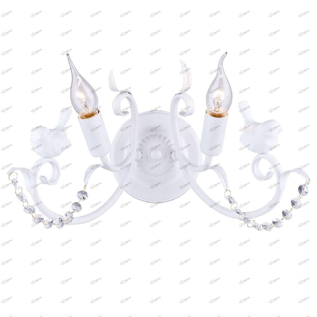 Бра Favourite Cardellino 1836-2W FAVOURITE СВЕЧА 077630 Белый;прозрачный 