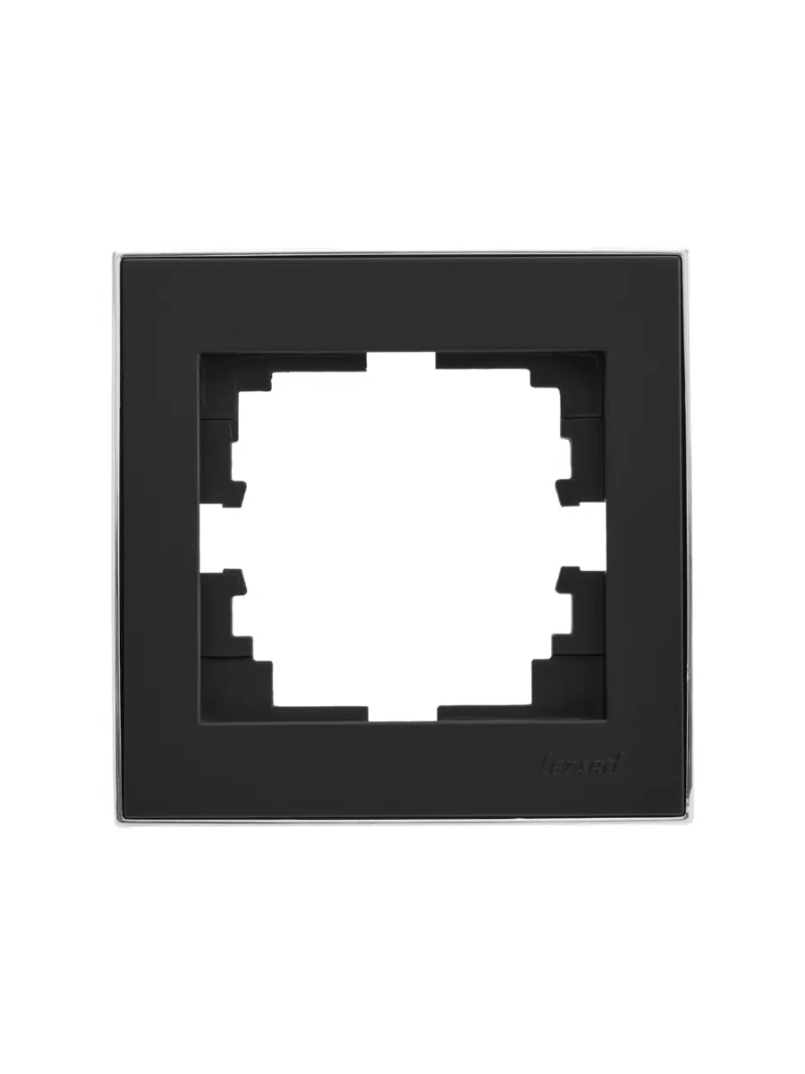 RAIN Рамка одинарная с боковой белой вставкой черный LEZARD 703-4225-146