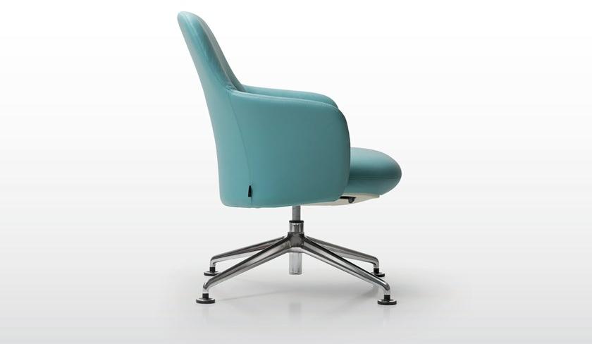 Quinti Sedute Поворотное кожаное кресло с 4-мя спицами Level sun-id-1507684 - Вид №2