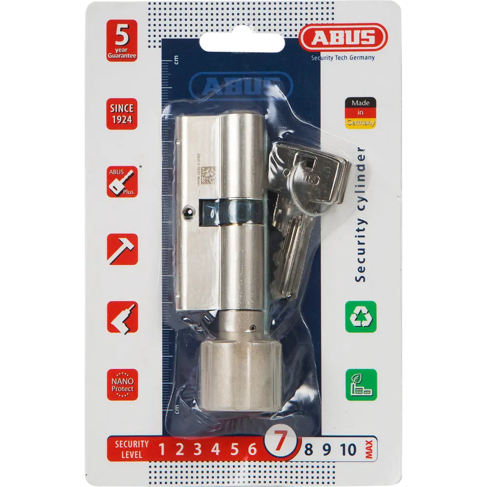 Цилиндр Abus Standard, 35х35 мм, ключ/вертушка, цвет никель 82276501 STLM-2021517 Standard S5+ - Вид №3