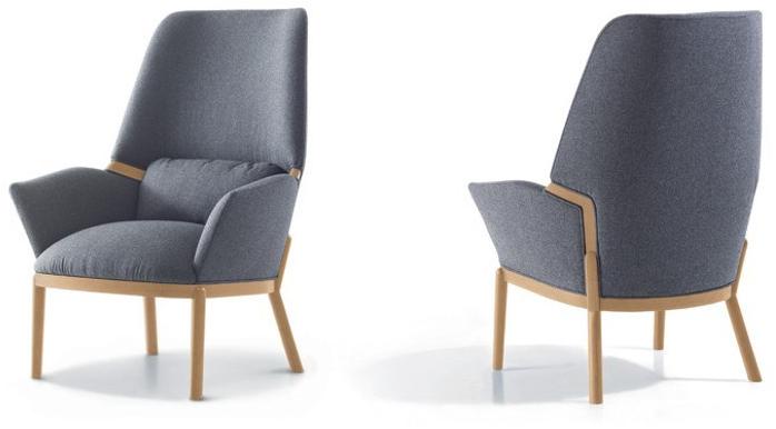 arflex Мягкое кресло из ткани с подлокотниками с высокой спинкой sun-id-1378286 - Вид №2