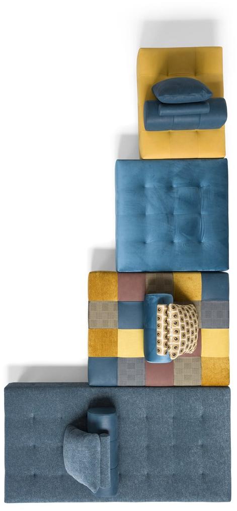 Egoitaliano Модульный диван из кожи и ткани L'ego sun-id-1346094 - Вид №6