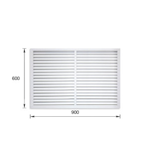 Решетка радиаторная ПВХ белая 600*900 мм Stella