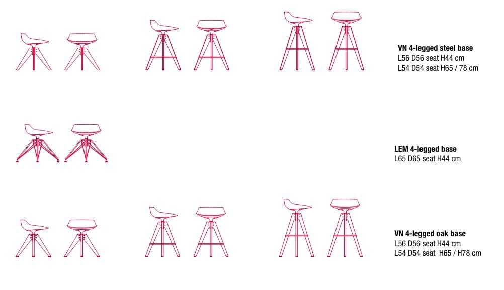 Высокий поворотный стул на насесте MDF Italia ARCH-00107732 - Вид №4