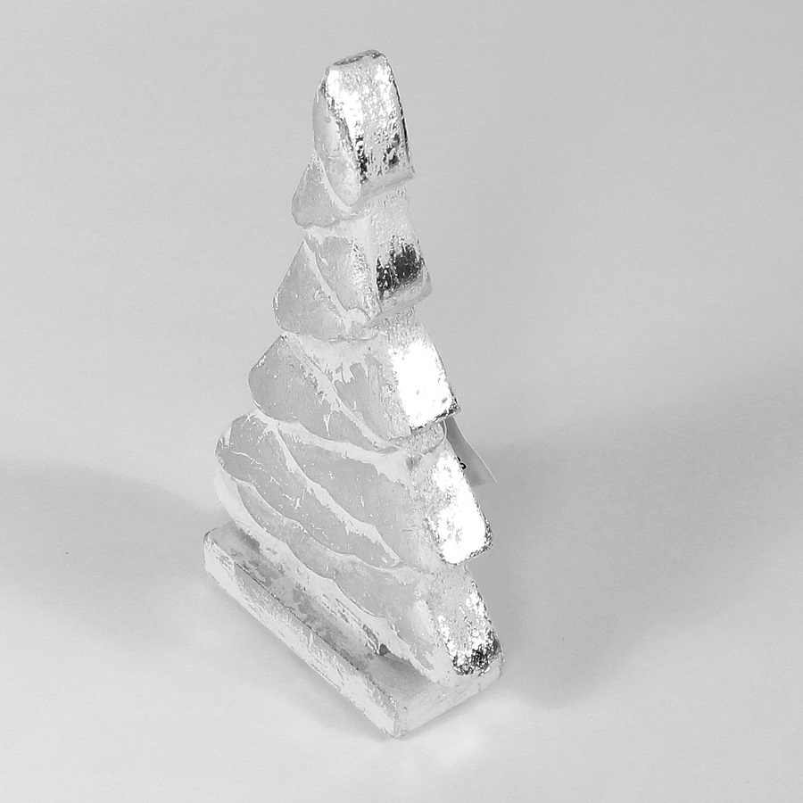 Украшение новогоднее на подставке "Ель серебряная" Snow tree, 22х11х5 см ENJOYME  253096 Серебро  - Вид №1