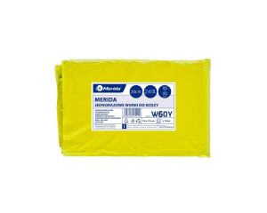 W60Y Одноразовые мешки для мусора, 110 x 110 см, вместимость 240 л, 10 шт. в упаковке, ЖЕЛТЫЕ, LDPE Merida