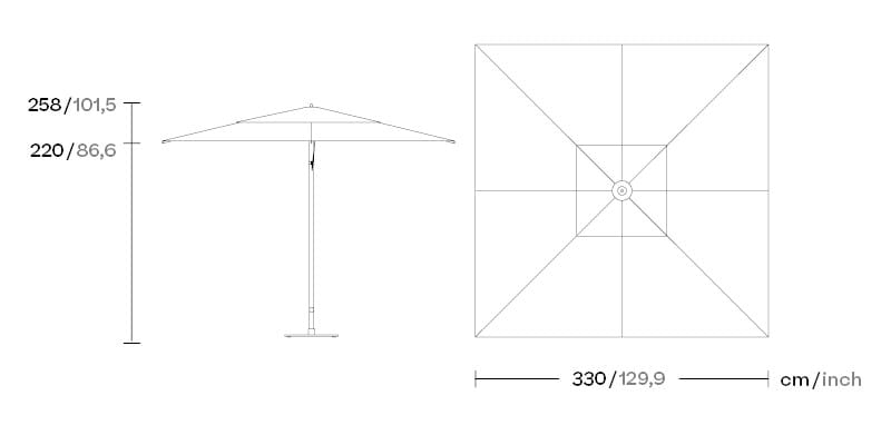 Квадратный зонтик Kettal погода ARCH-00120234 - Вид №8