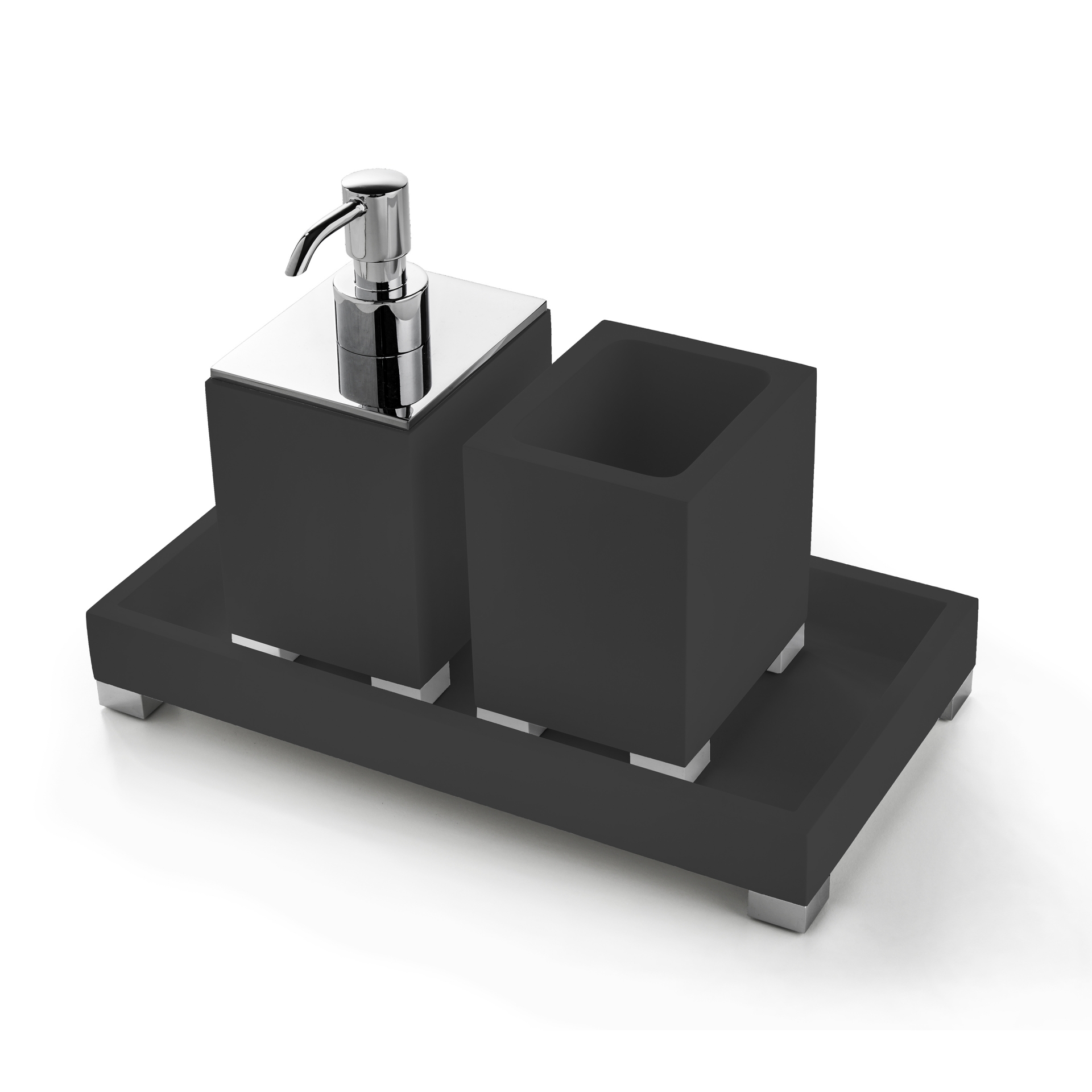 BEMDN99A 3SC Набор из 3 предметов, стакан, диспенсер, лоток Moderno Treesseci 3SC