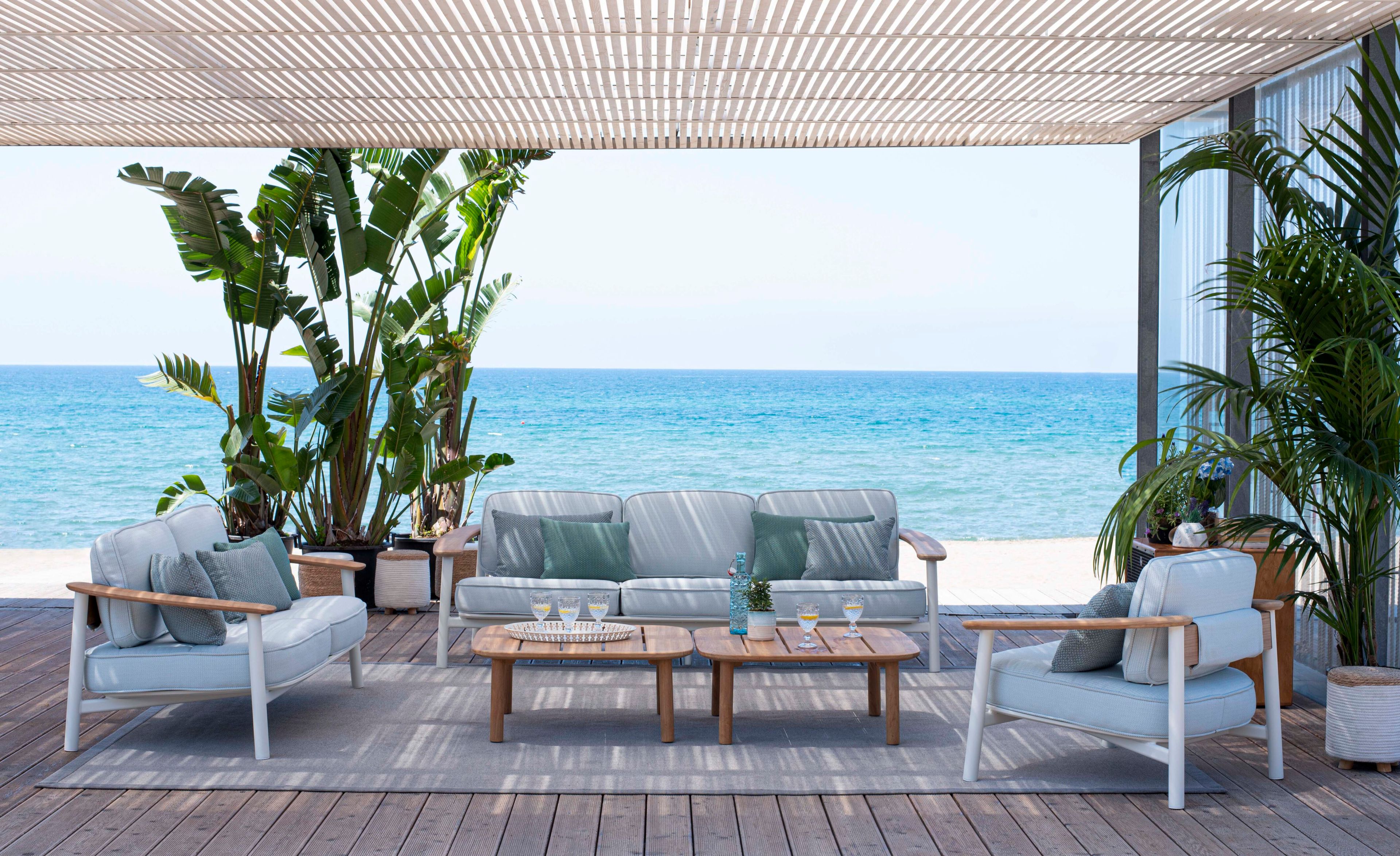 Тканевый садовый диван с тиковым корпусом emu Близнецы ARCH-00120635 - Вид №8