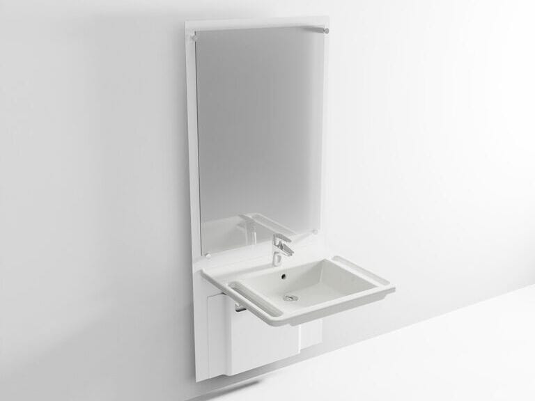 Умывальник с зеркалом с регулируемой высотой Ropox SLIM ARCH-00138242