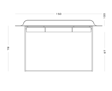 Secolo Nakamura Консоль с кожаной столешницей без выдвижных ящиков  - Вид №2