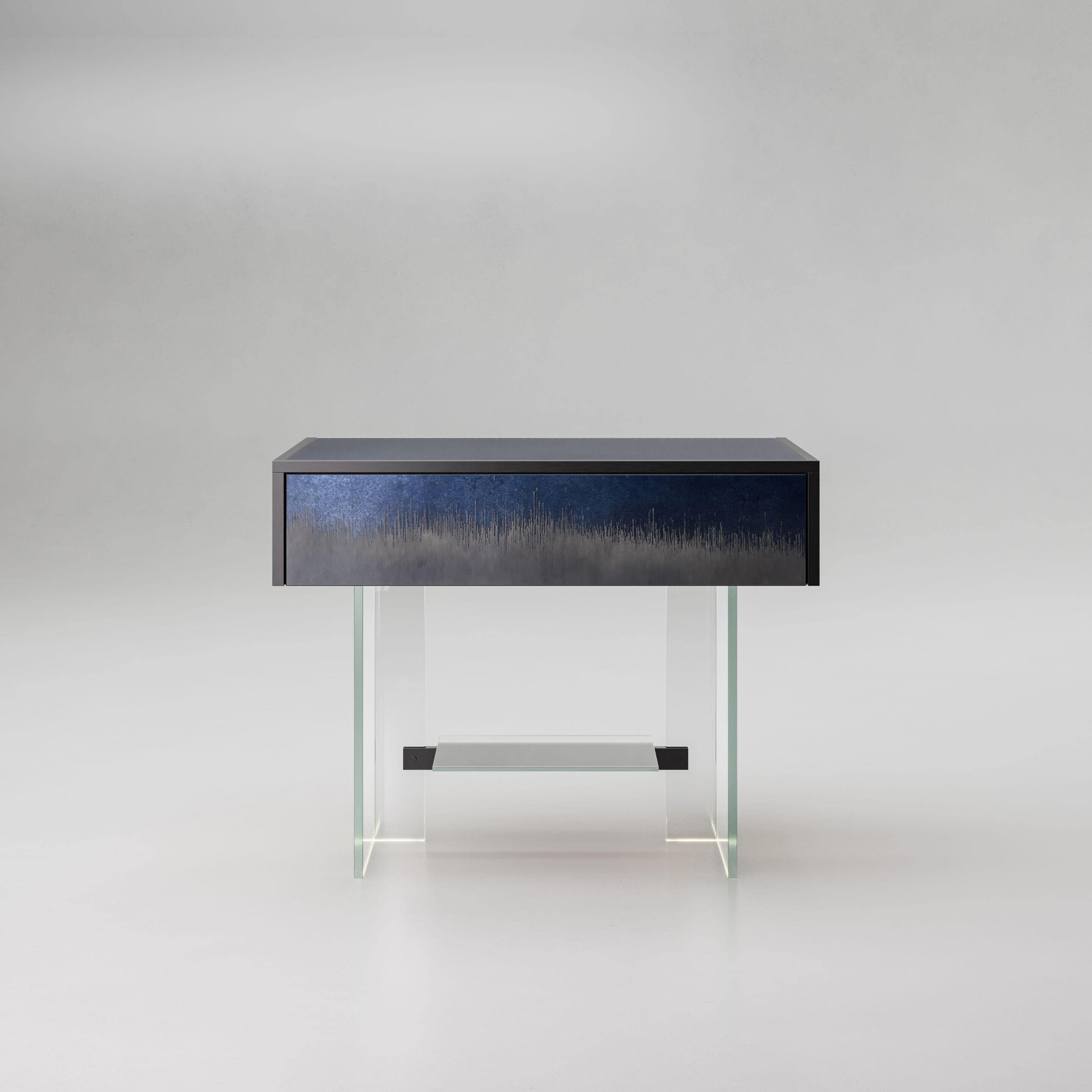 Прямоугольная тумбочка из дерева и стекла с ящиками ARTE VENEZIANA Стромболи ARCH-00084345 - Вид №1