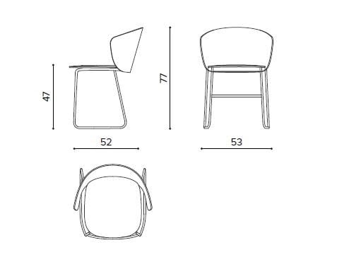 Штабелируемый стул из стали и дерева True Design Not Wood ARCH-00028594 - Вид №8