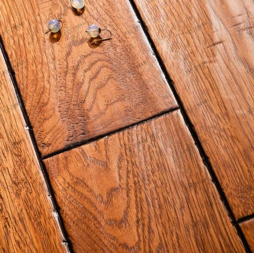 Массивная доска Parketoff Экзотика Дакота Гикори (Рельефная) 310-1620х127 мм 2600300430