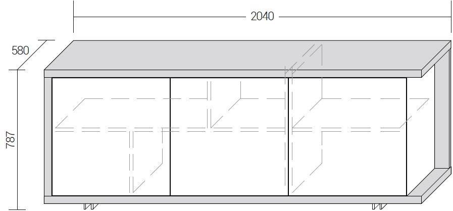 Dall'Agnese Комод из дуба с распашными дверцами Frame sun-id-1407232 - Вид №3