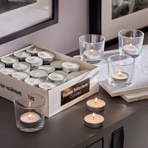 89369080 Набор чайных свечей белый белый 100 шт. STLM-0828222