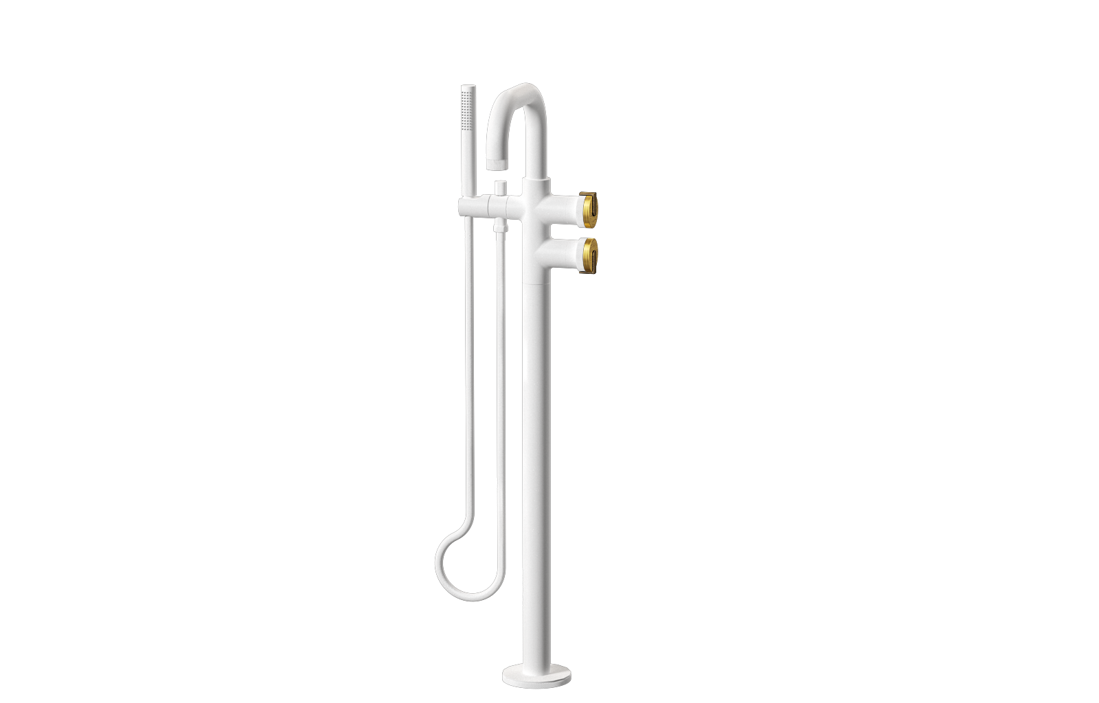 E-11557-R1BAU-L1VBB-WT Смеситель напольный отдельностоящий (внешняя часть) GRAFF MOD+