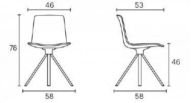 ENEA Вращающийся стул на козелке из ткани Lottus sun-id-1500535 - Вид №10