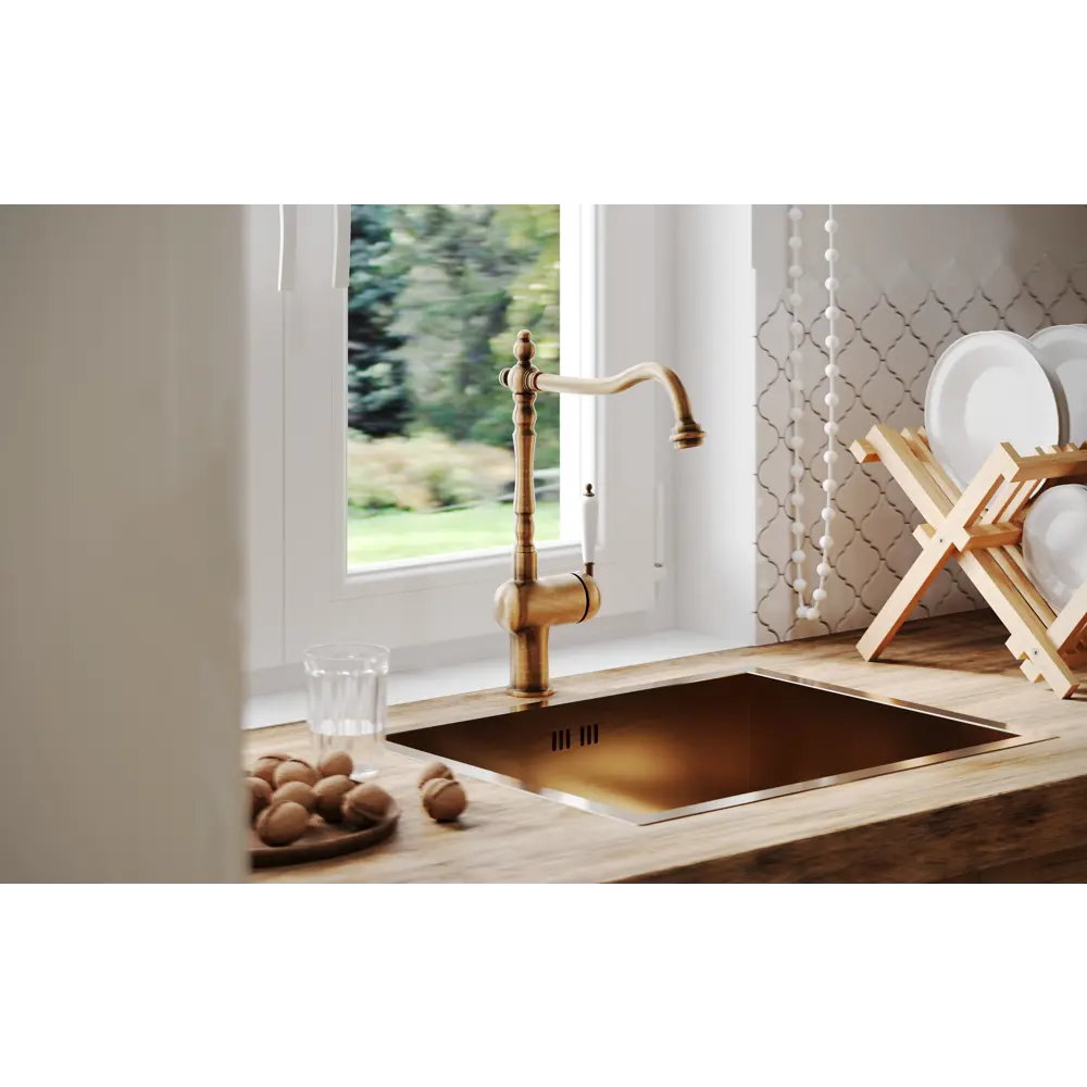 Кухонный смеситель Delinia Sara в бронзовом исполнении 82063095 STLM-0018541 - Вид №12