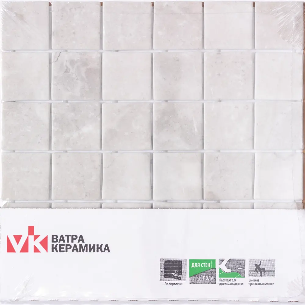 Мозаика Marble Grey Antislip стекломасса 31.1x5.3 см цвет бежевый 83681519 STLM-2156850 Santreyd Мозаика Onix - Вид №8