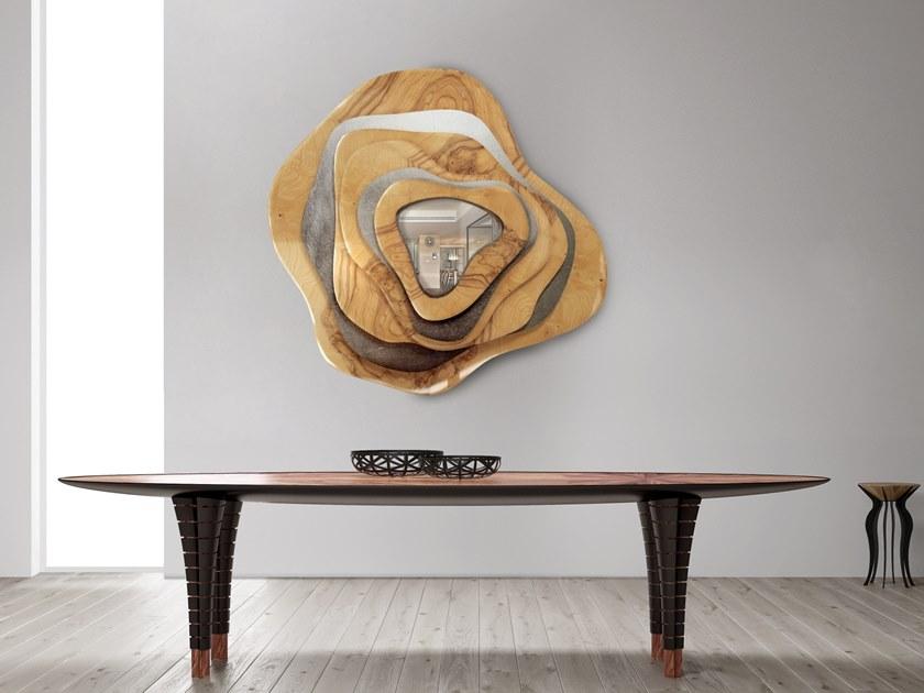 Malabar Настенное деревянное зеркало в раме Torsion sun-id-1426623 - Вид №4