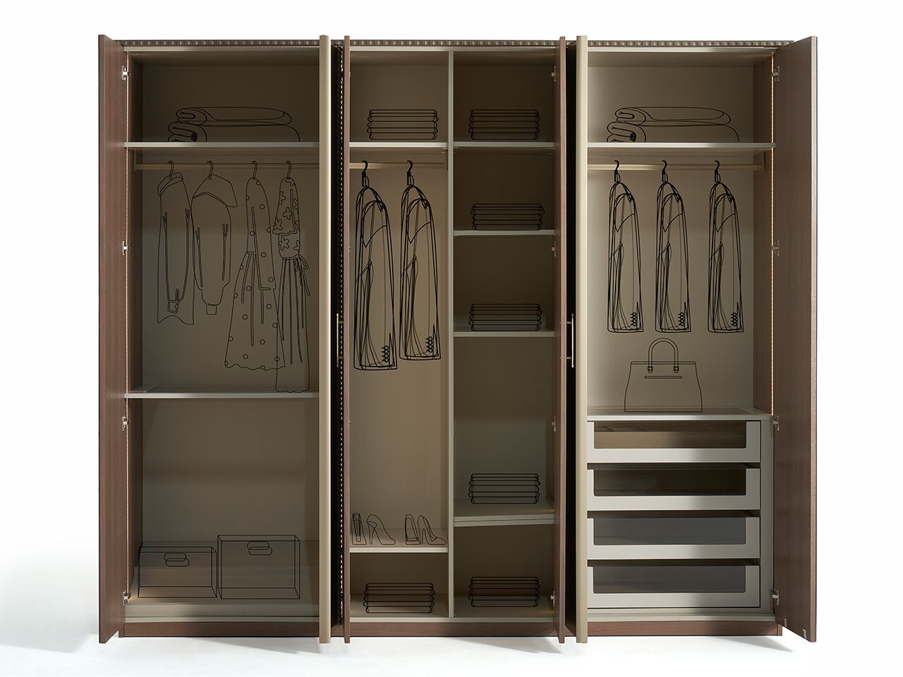 Деревянный шкаф с зеркалом NDESIGN Ezora ARCH-00107176 - Вид №2