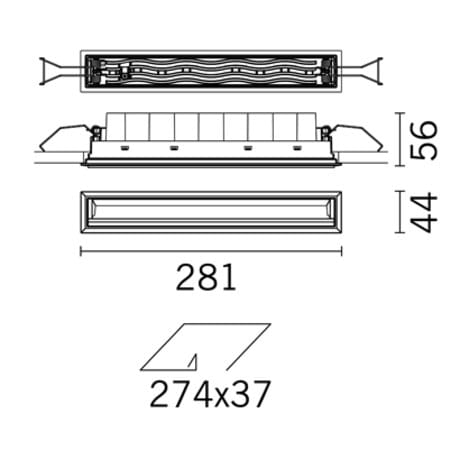 Встраиваемые светодиодные настенные светильники для столешниц iGuzzini Laser Blade ARCH-00105522 - Вид №4
