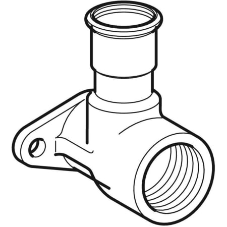 91098 Водорозетка Geberit Mapress из нержавеющей стали 90°, с уступом, круглое отверстие 50 мм (газ) Geberit  - Вид №1