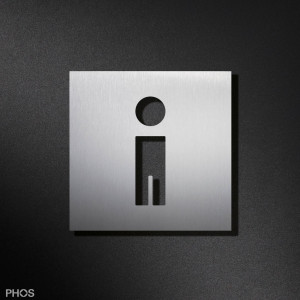 PS0301K Пиктограмма мужского туалета, 12 x 12 см PHOS