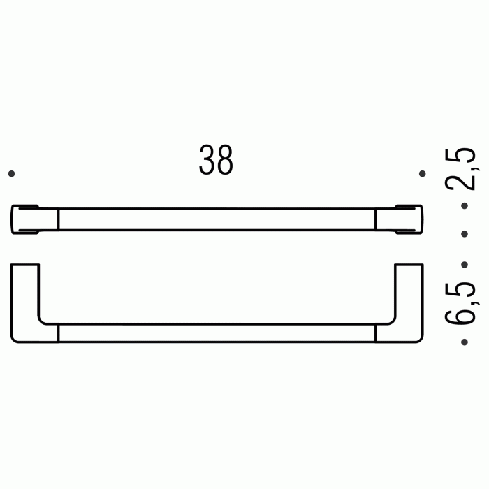 B6209 GL Полотенцедержатель 38 см (золото) COLOMBO LULU Colombo Design - Вид №2