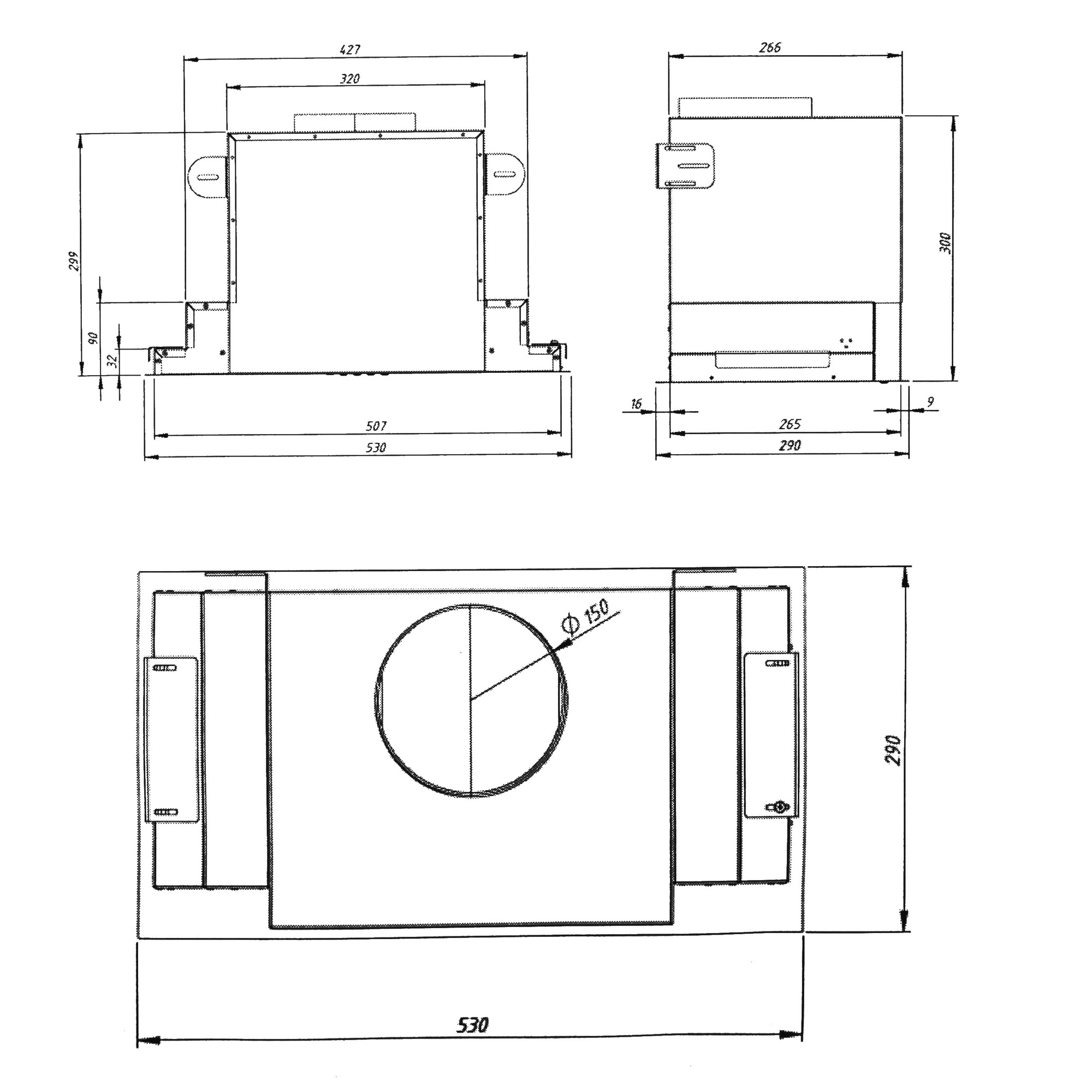 5354583 Вытяжка полновстраиваемая Akpo WK-10 Neva glass серебристый/белый STDN-0031585 - Вид №11
