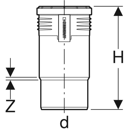390.118.14.1 Компенсаторная муфта Geberit Silent-PP Geberit  - Вид №2