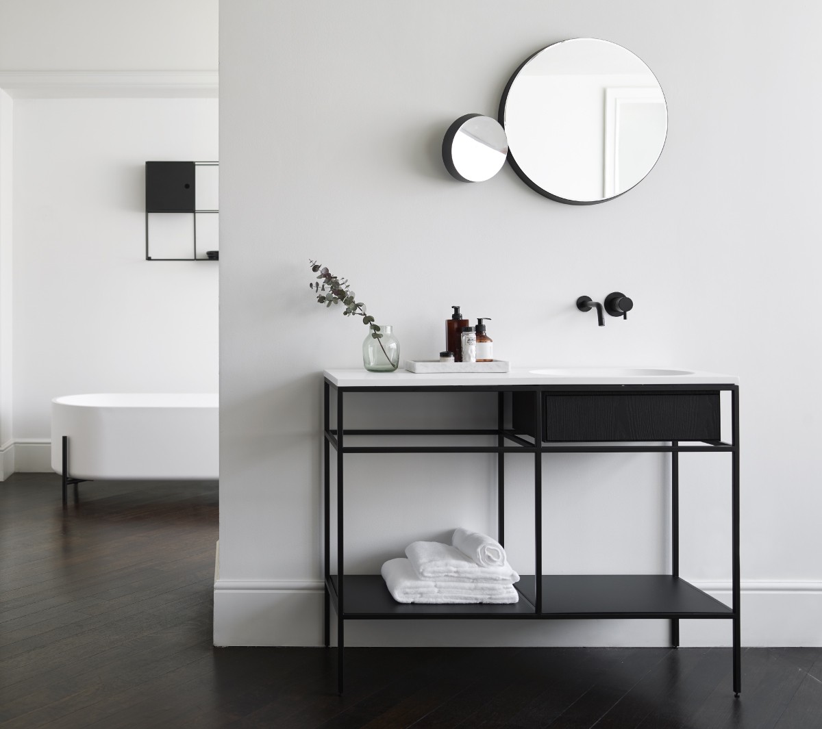 COMP-composizione gs1a Подвесная раковина настенная прямоугольная Ex.T Frame черная - Вид №11