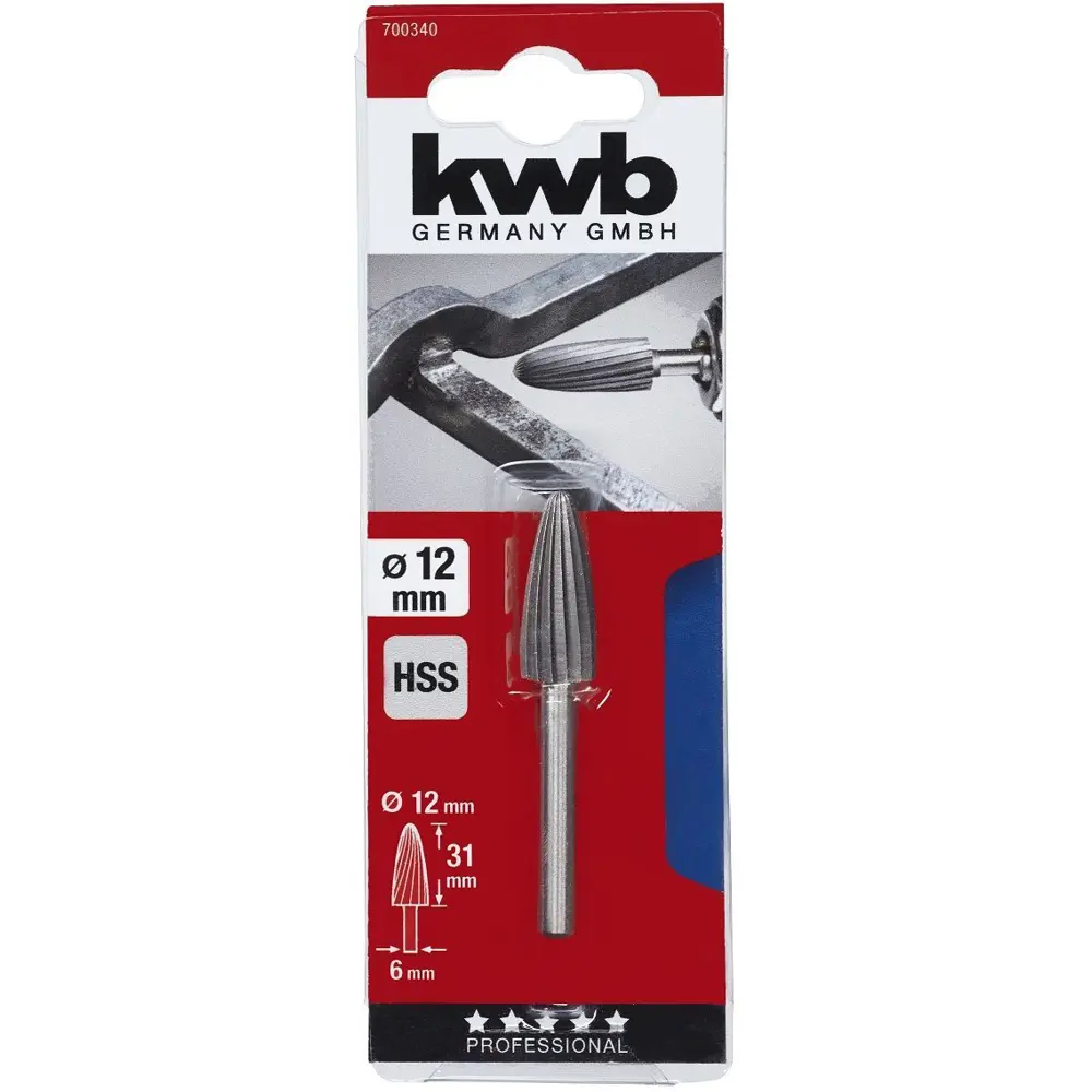 Фреза конусная KWB 7003-40 12x31 мм хвостовик 6 мм STLM-2160398 - Вид №1