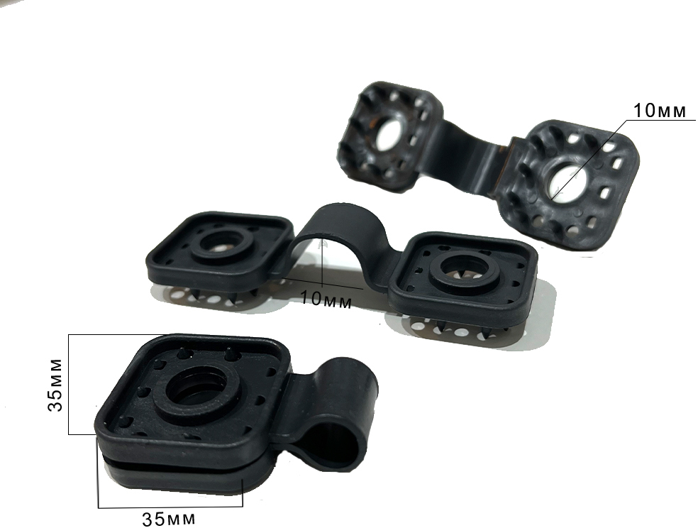 Клипса крепежная для сетки, пленки, агроткани, 20 шт ГеоПластБорд