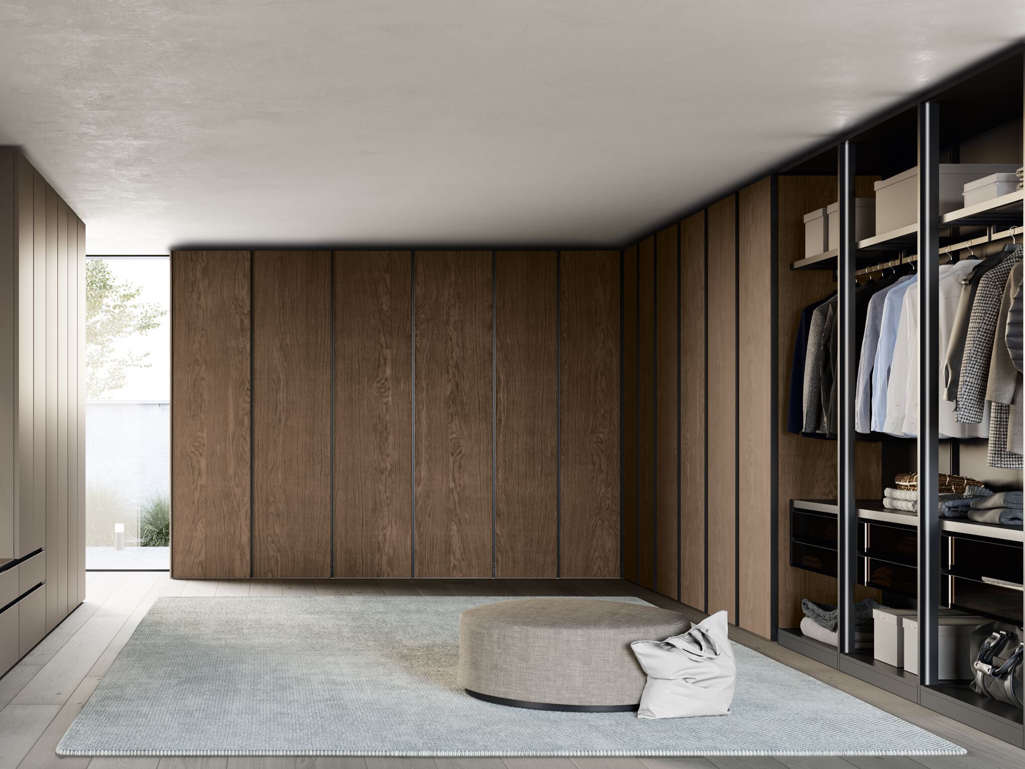 Секционный шкаф с распашной или складчатой дверью из дерева Dall'Agnese Wardrobe Collection ARCH-00070426