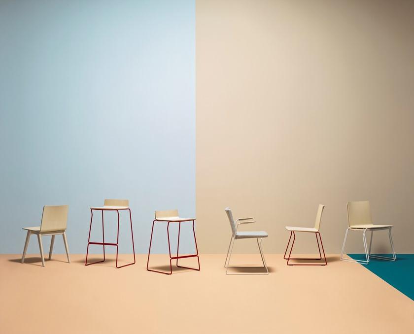 Pedrali Барный стул на санках с подставкой для ног Osaka metal 5717 - Вид №6